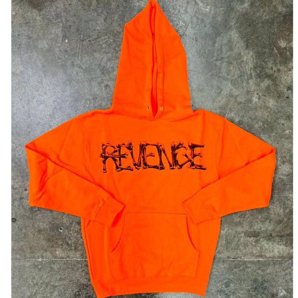 Revenge Orange Durk Bones Hoodie - Small